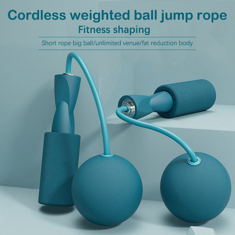 Weighted Cordless Jump Rope – Tangle-Free Fitness with Silicone Handles